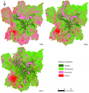 近20年来鄱阳湖地区越冬水禽栖息地适宜性动态