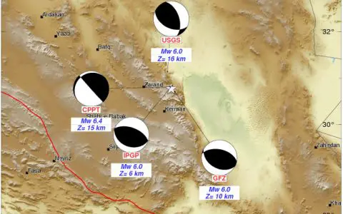 中国地震台网中心: 伊朗 发生6.2级地震