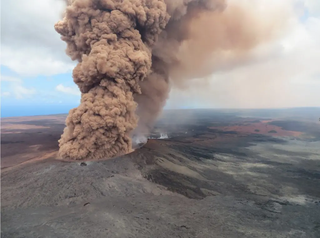 基拉韦厄6.9级地震之后一个火山正在喷发. Credit:USGS HVO
