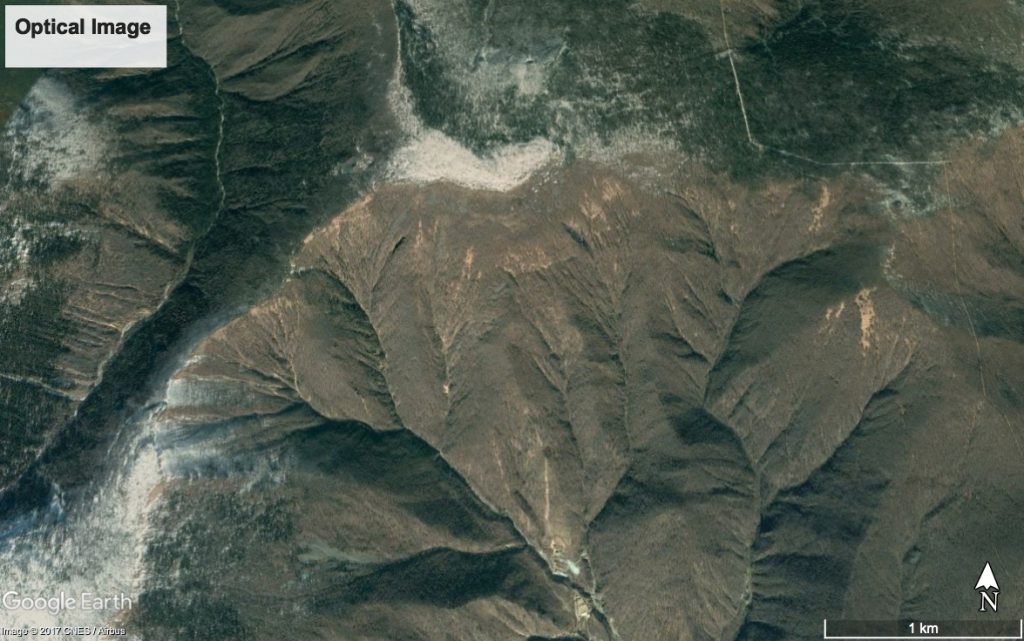 朝鲜和试验场地Mount Mantap。 Credit:Earth Observatory of Singapore