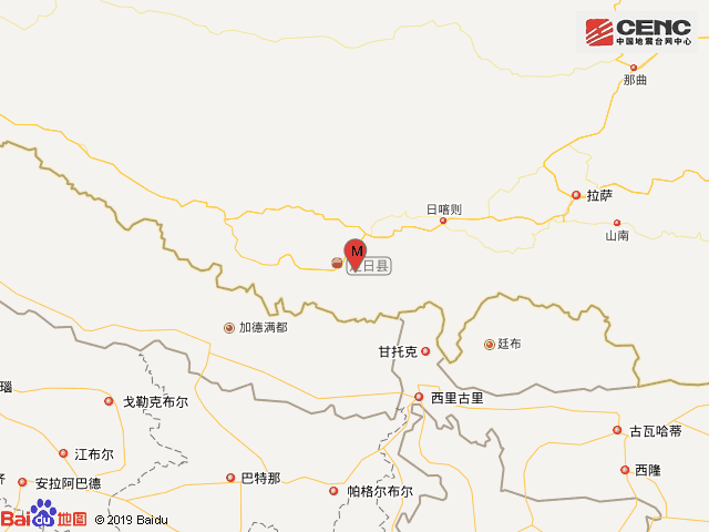 日喀则 定日县 5.9级 地震 震中
