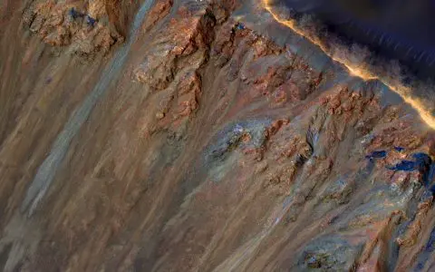 火星的滑坡是由地下盐和冰融化引起的？