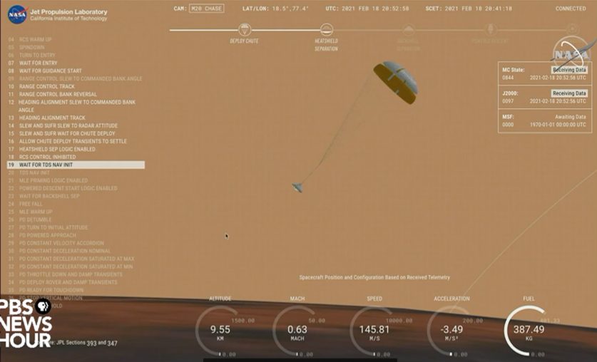 “毅力号” 探测器着陆火星