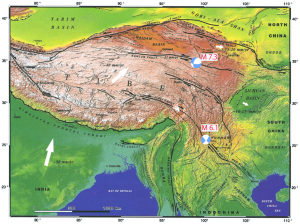 2021年5月21日中国青藏高原地区同一天相隔约4小时发生两个地震:云南漾濞M6.4 与青海玛多M7.4地震