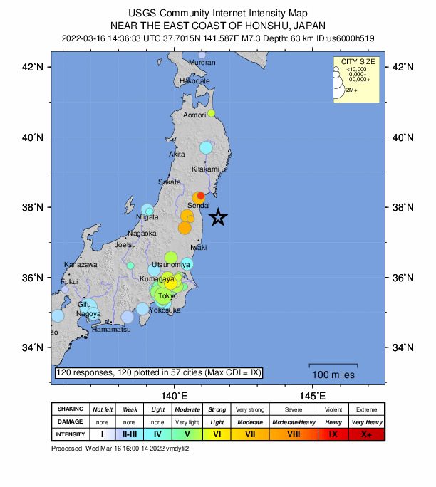 日本发生7.3级地震