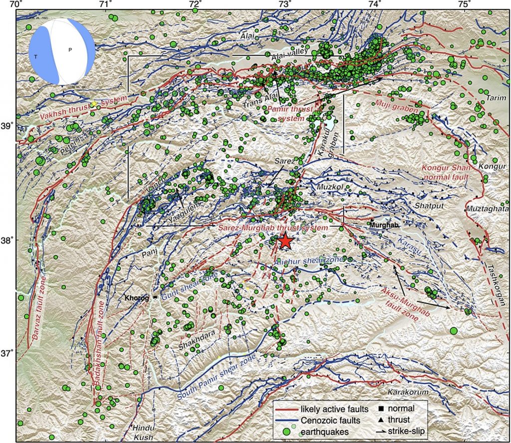 塔吉克斯坦发生7.2级地震