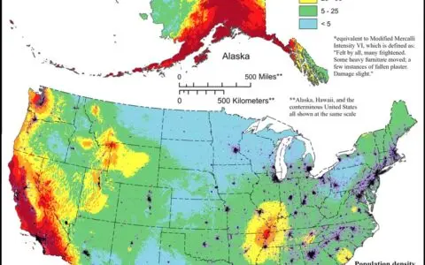 美国发布最新国家地震危险性模型，近15%人口面临破坏性地震风险